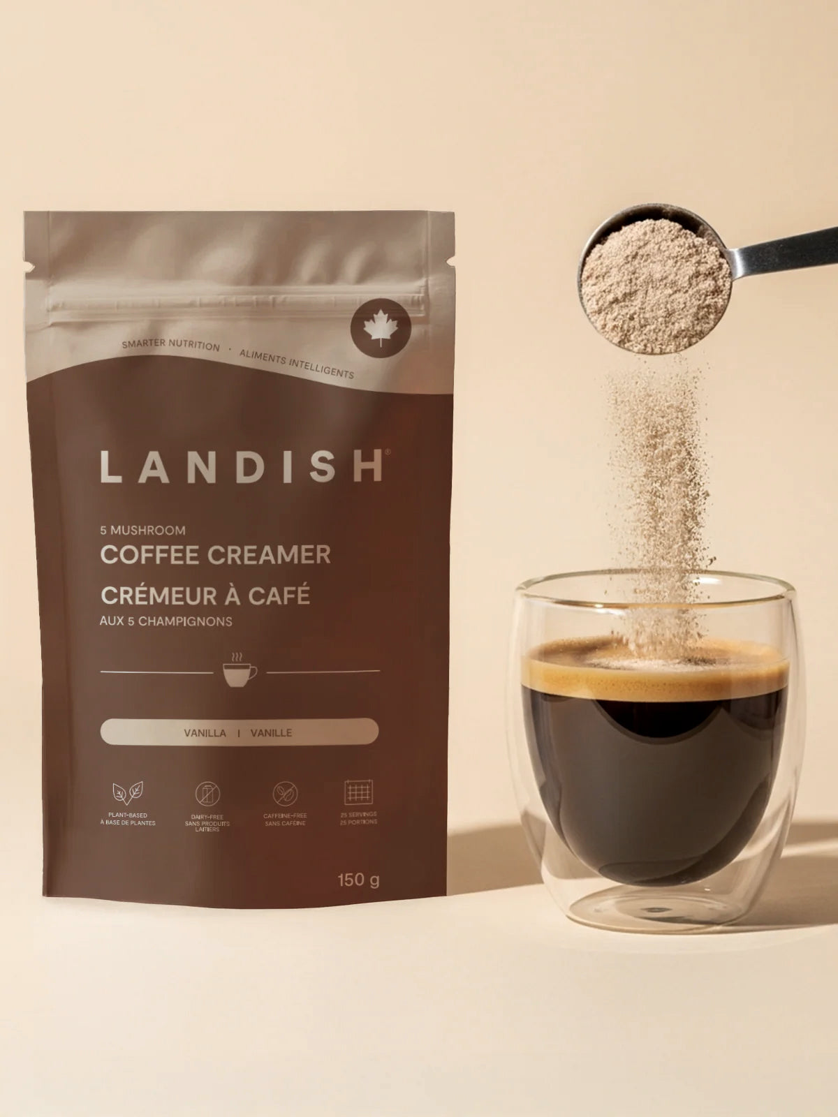 Crémeur à café aux 5 champignons - Landish - 150g